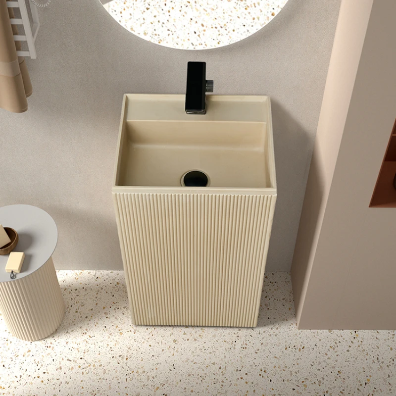 

Cream style column style washbasin integrated floor to floor style mesh red art column style washbasin stone vertical washbasin