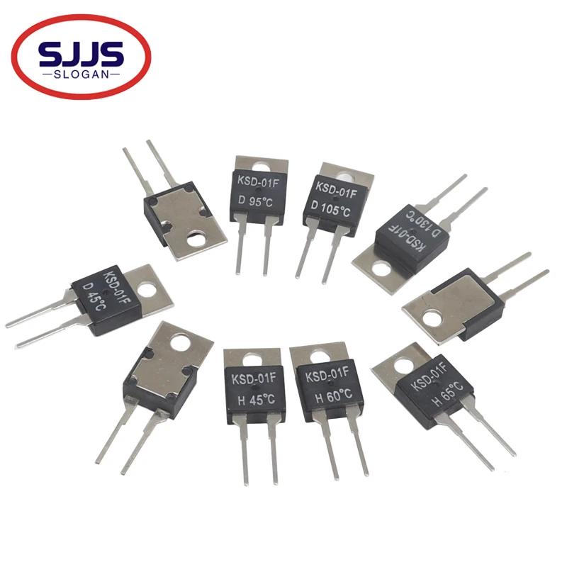 【10-3PCS】KSD-01F Temperature Switches Normally Open H And normally Closed D 40 degrees - 135 degrees