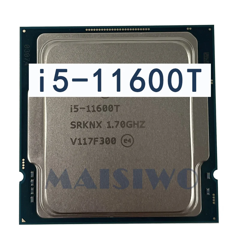 New i5 11600T Processor 14nm 6 Cores 12 Threads 1.7GHz 12MB 35W LGA 1200 Supports H510 B560 Z590 Z490 Motherboards CPU