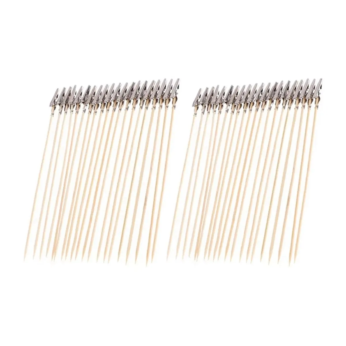 AA83 40pcs Wooden and Metal Painting Easels Alligator Clip Stick Modeling Tools for Airbrush Model Parts