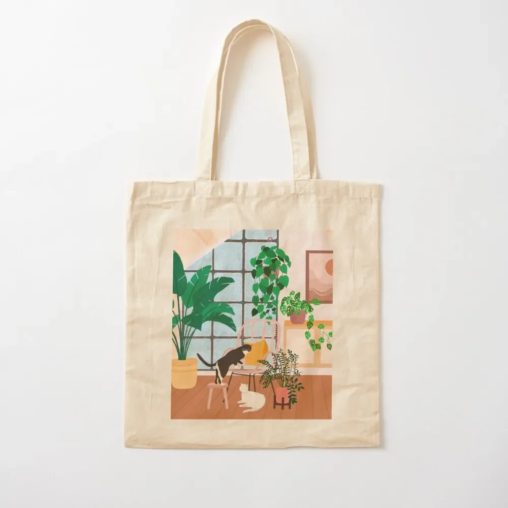 

Plants and Cats Tote Bag Shopper bag hand bag Custom