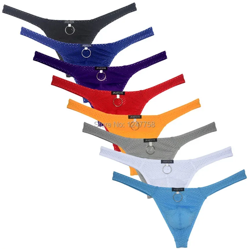 

7Pcs/Lot Men's Thong Underwear Sexy Low Rise T-Back Under Men Lingerie Mankini Jockstrap Gay Thong Tanga Gay E Fio Dental