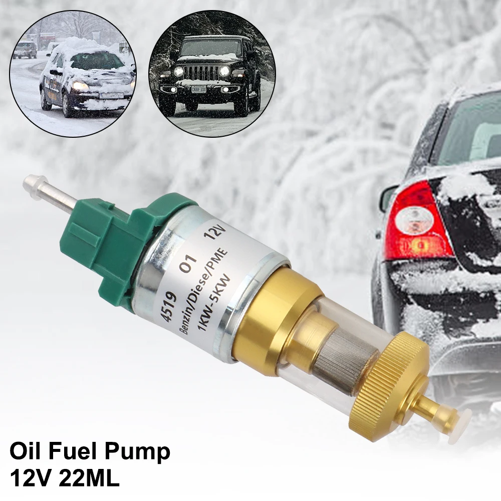 Fuel metering pump Accessories Heater Silent Fuel Pump 1KW-5KW 12V 22ML Universal Ultra Quiet Fuel Air Car Pump