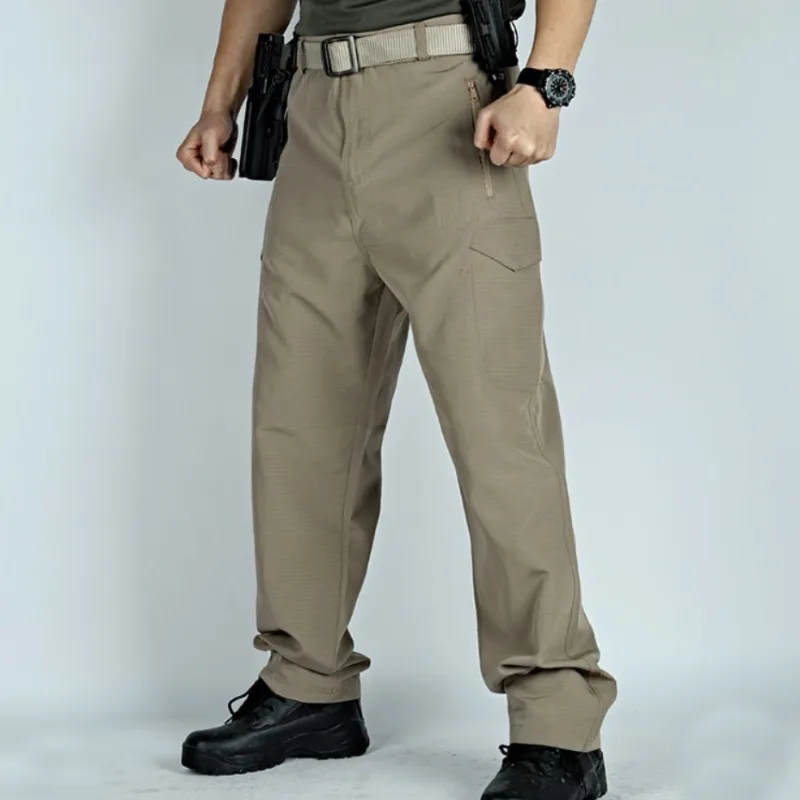 Мужские тактические брюки-карго, легкие брюки из рипстопа для работы, пешего туризма, охоты, водонепроницаемые военные армейские брюки с несколькими карманами Мужские тактические брюки-карго, легкие брюки из рипстопа для работы, пешего туризма, охоты, водонепроницаемые военные армейские брюки с несколькими карманами
