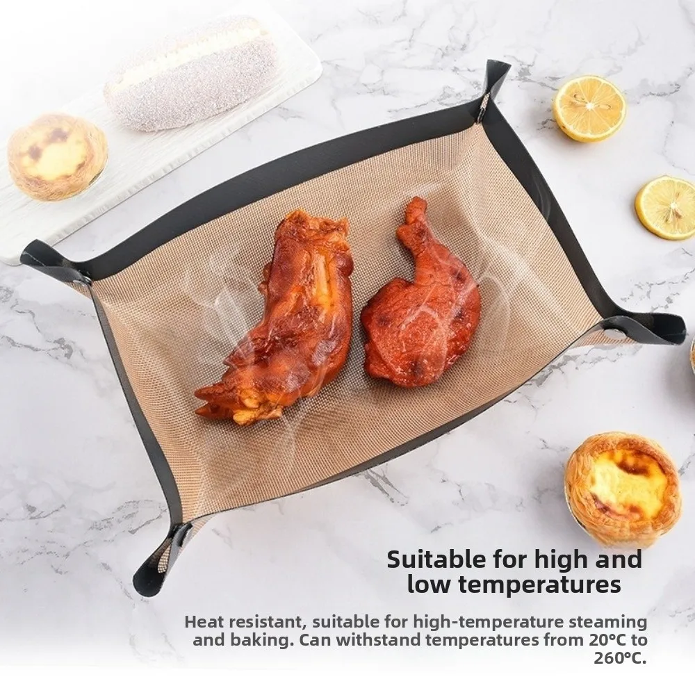 Food Grade Heat Resistant Silicone Baking Mat Leak-proof Snap Lock Oven Line Reusable Thickened Breadboard Liner Home Baking
