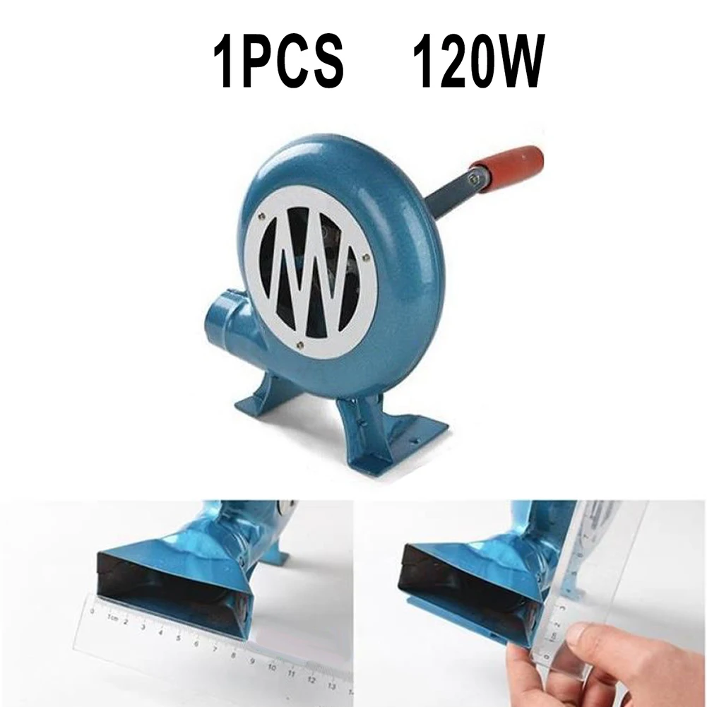 

Household Hand Blower Outdoor Barbecue Blower Small Centrifugal Blower 120W Cast Iron Gear Box, Thick Steel Plate Air Casing