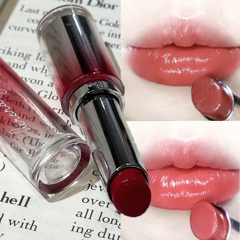 Heallor Jelly Tinted Lip Balm Makeup Moisturizing Rose Tea Non-Stick Cup Lip Plumper Crystal Gloss Red Lipstick Lips Makeup Cosm