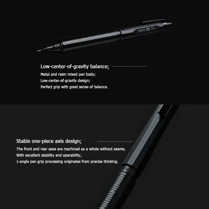 Japonia Pentel Orenznero metalowy ołówek automatyczny niski środek ciężkości 0.2/0.3/0.5MM ołówki do rysowania szkic komiks pióro do szkoły — zdjęcie produktu 5