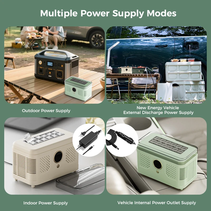 12V/220V Portable Mini Ice Maker for Car Home Dorm Office Camping Automatic Cube Ice Making Box Small Compact Ice Machine view 3