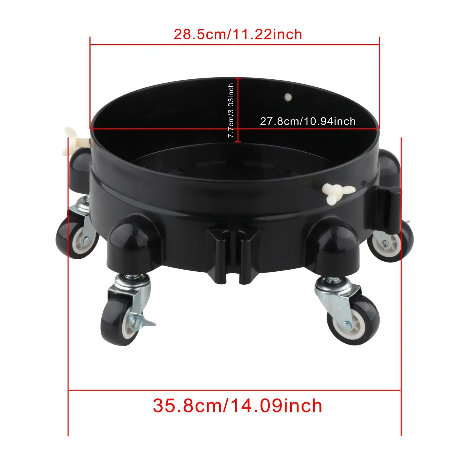 قسط PP المتداول دلو دوللي عجلات مستقرة وعاء النبات حامل لتنظيف السيارات والحديقة والمهام الديكور #6