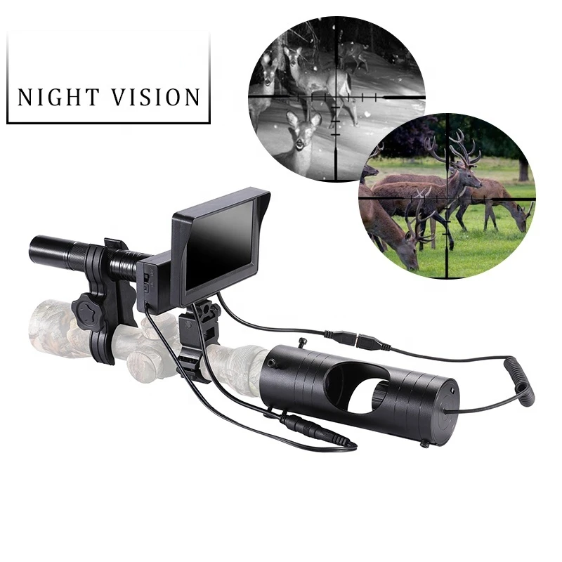 Cannocchiale per visione notturna a infrarossi rapido fai-da-te interruttore notturno per fotocamera 850nm torcia e schermo per ottica di caccia