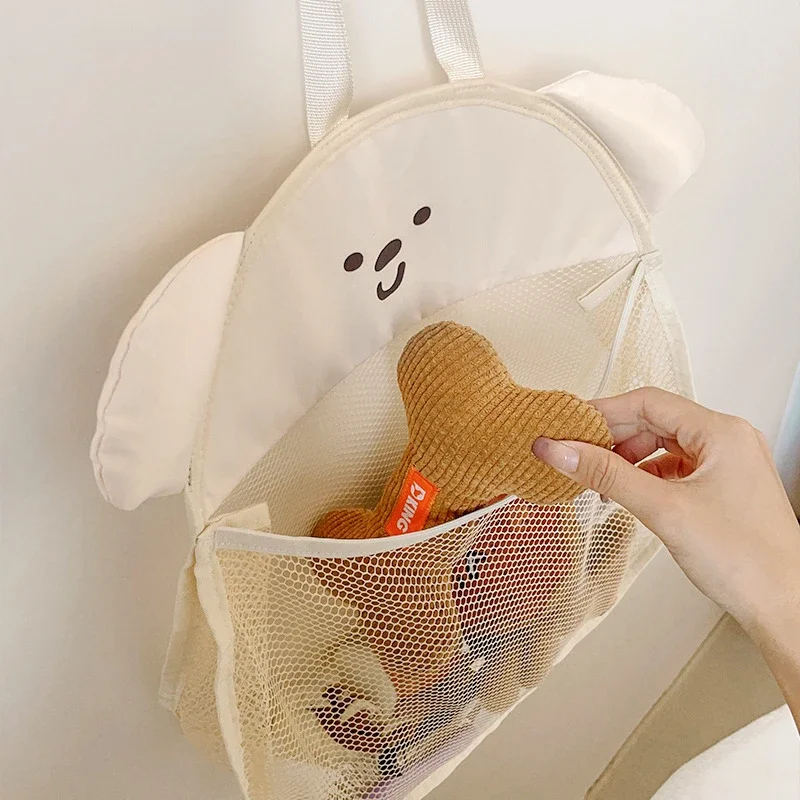 Pet Dog Cat Storage Hanging Bag Wardrobe Mesh Bags Bathroom Toy Bedroom Storage Bag Dog Toys Dogs Accessories