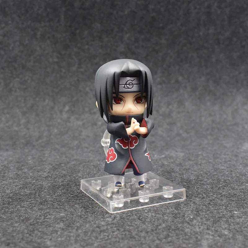 10CM Anime Naruto Uchiha Itachi kawaii Q wersja kawaii wspólne wymienne figurki pcv Model dekoracja biurka zabawki prezenty w pudełku