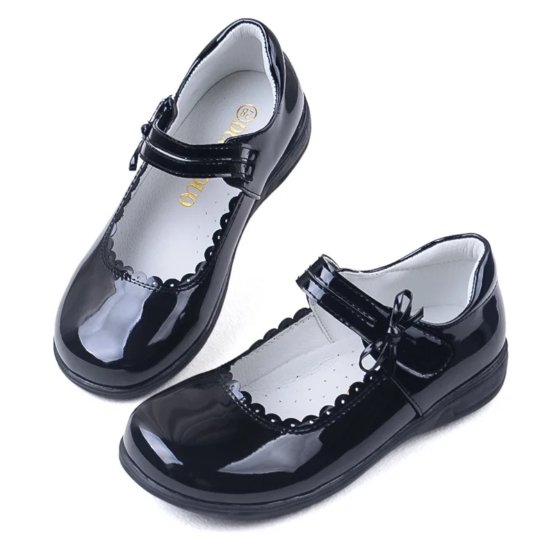 Children Girls Leather Shoes Girls Party Footwear New Children Soft Bottom Single Shoes Kids Dance Performance Footwear