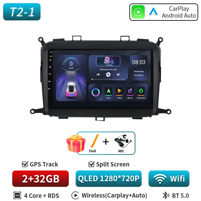 Android 16 WIFI + 4G Auto Carplay GPS Voor Kia Carens 2013 2014 2015 2016 2017-2019 Auto Radio multimedia Speler Navigatie Stereo