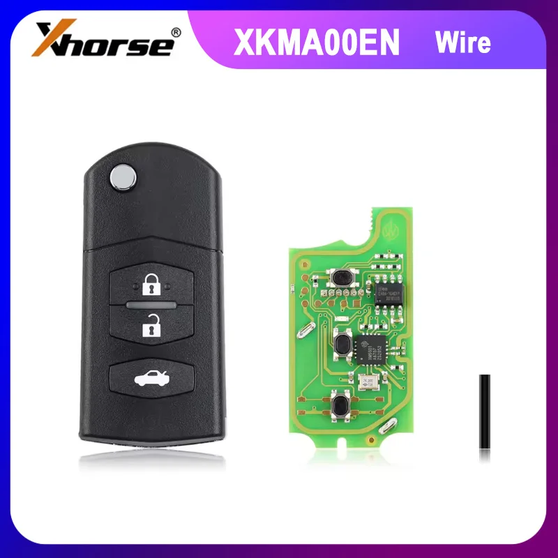 1/2/5 Uds Xhorse XKMA00EN mando a distancia Universal Fob 3 botones para tipo Mazda para herramienta de llave VVDI