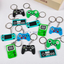 12Pcs Video Game Machine PVC Keychain Gamepad Theme Backpack Pendant for Kids Birthday Party Favors Father's Day Boyfriend Gift