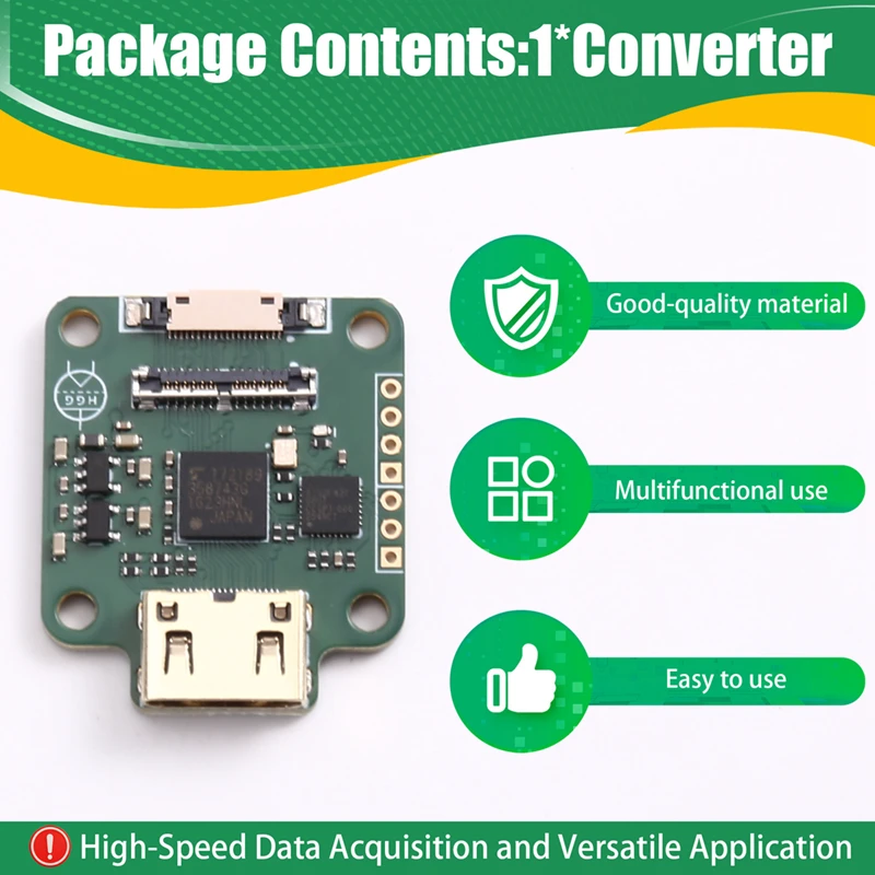 1PCS for Air Unit/Vista Kit -Compatible Input Converter RC Drone Video Input Development Board for 720p 50/60fps [IANC-]
