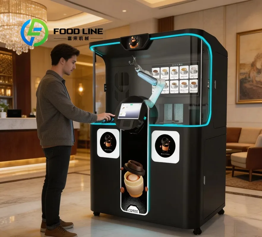 Customized Professional Coffee Robot With Robotic Arm DIY Latte Art Function For Personalized Coffee In Cafe Catering Business