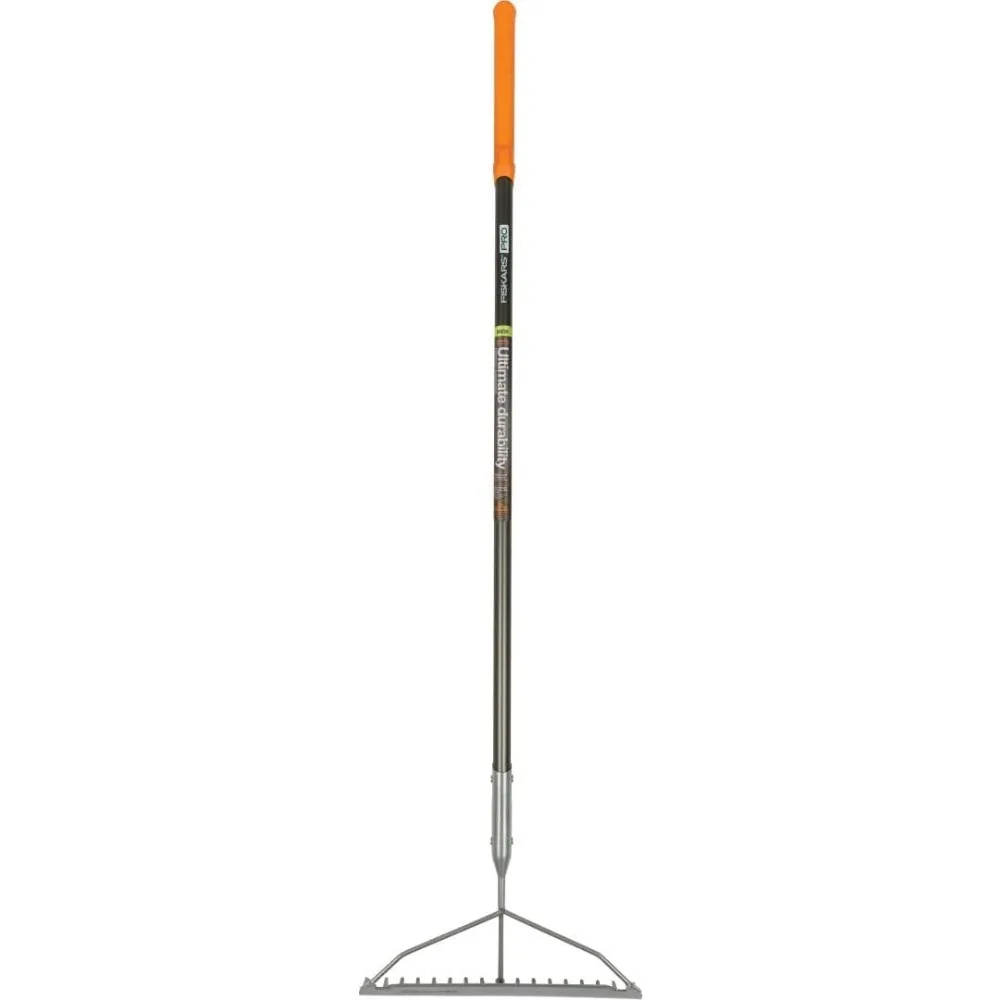 

60" Pro Garden Rake for Soil with Lightweight Aluminum Handle, Heavy Duty Gardening Tool Lightweight Aluminum Rake Ideal