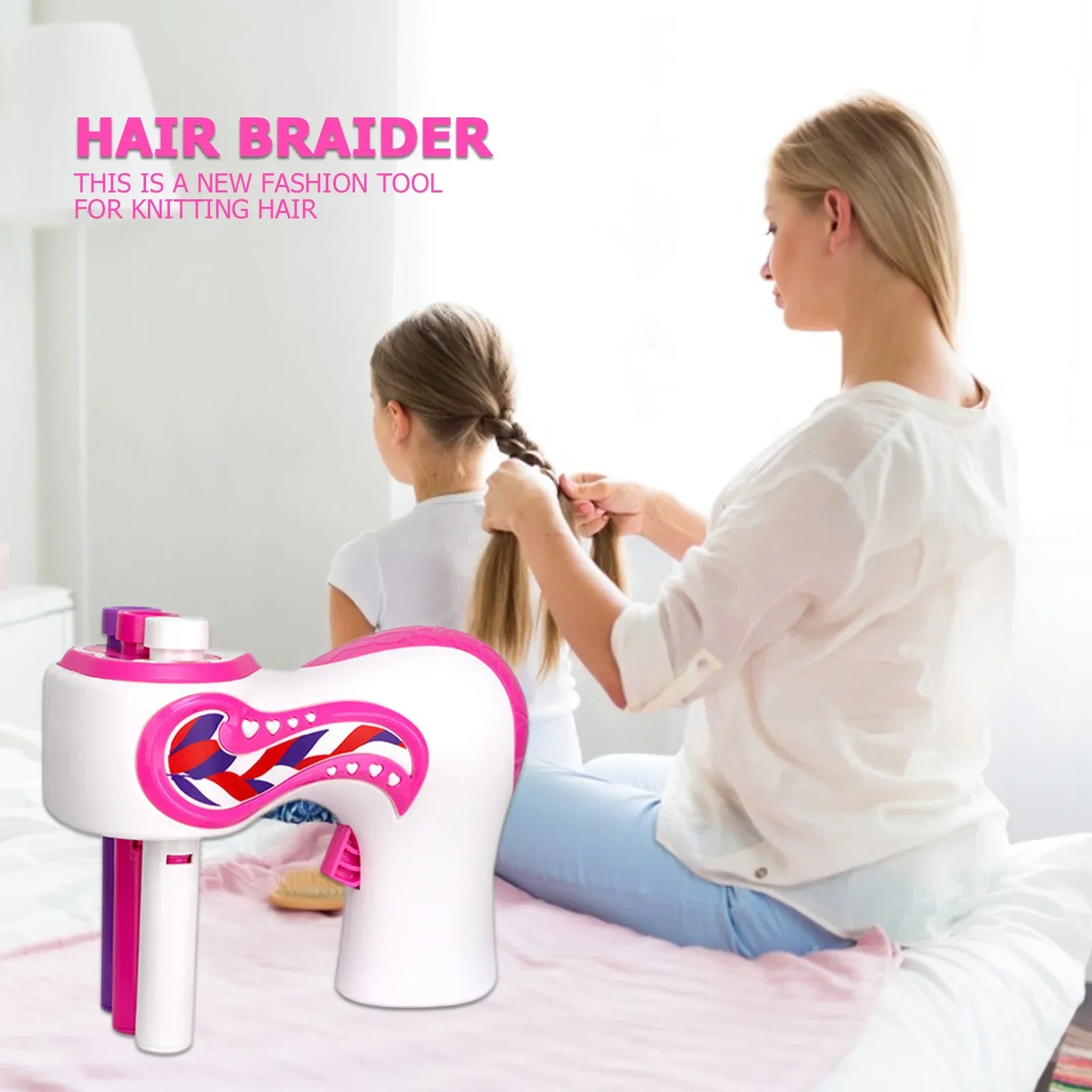 Tresseur de cheveux électrique automatique, machine à tisser les cheveux bricolage, torsion ogo Roll, outils de coiffage de tressage torsadé, cadeau pour fille