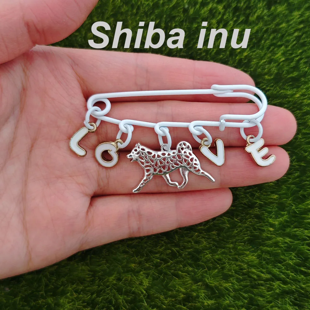 Whippet Husky Brooch Pins Shiba inu Dog Animal Breastpin Niche Design Accessories