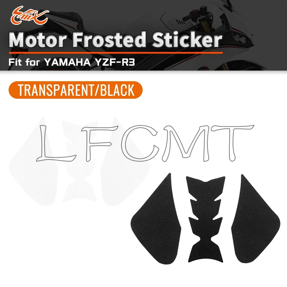 

Motorcycle Fuel Tank Pad Side Tankpad Protector Stickers Knee Grip Traction Pad Fit for Yamaha YZF R3 YZFR3 2015 2016 2017 2018