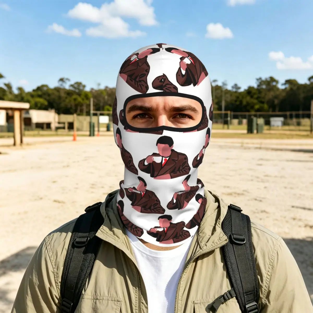 Twin Peaks Agent Dale Cooper Breathable Thin Balaclava Full Face Mask Sun Protection Neck Gaiter For Motorcycle Fishing Outdoor