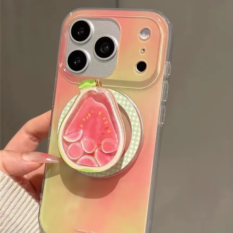 Image of Koreanischer Niedlicher Cartoon-Guaven-Handyhalter für Magsafe, Magnetischer Griptok-Ständer für iPhone 17 16 15 14, für Mädchen