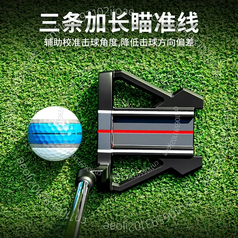 Golf Club Three-line Aiming Putter Men and Women Single Golf Stability Low Center of Gravity High Fault Tolerance