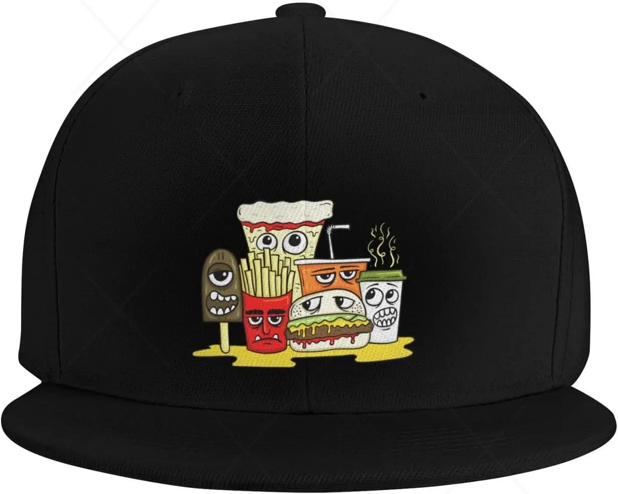 

A Group of Interesting Fast Food Characters Trucker Hat for Men Snapback Hats Baseball Cap Flat Brim Hats