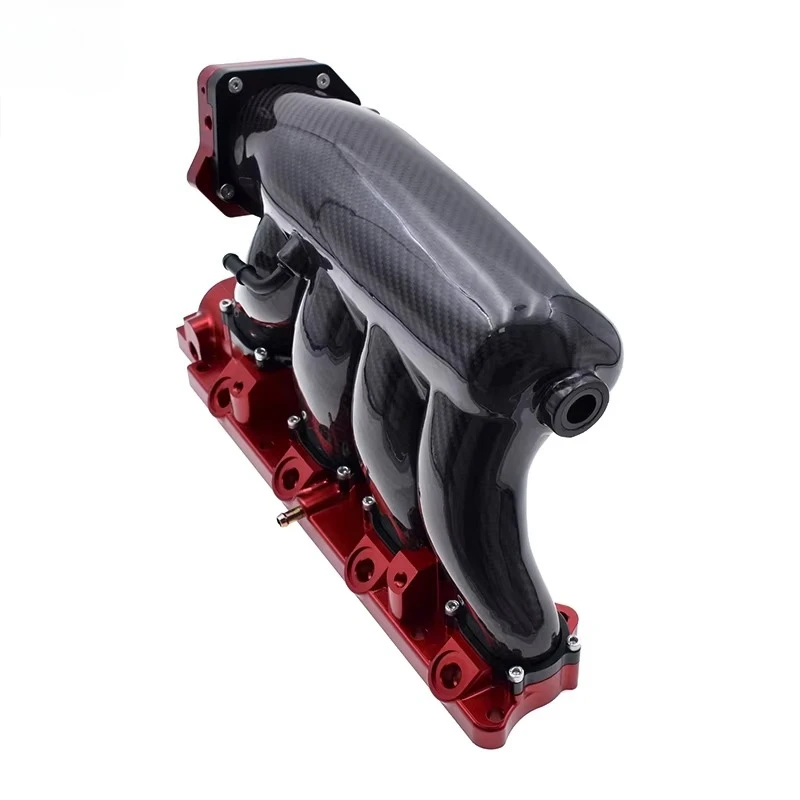 70Mm Throttle Body True Carbon Fiber Intake Manifold for Honda K20 K24 Engines - view 2