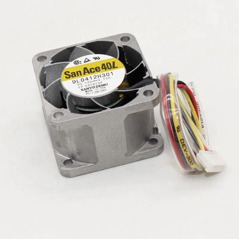 New Cooler Fan for Sanyo 9GE0412P3J03/4 12V 0.65A 0.15A 4028 4cm aluminum frame Cooling fan 40*40*28MM