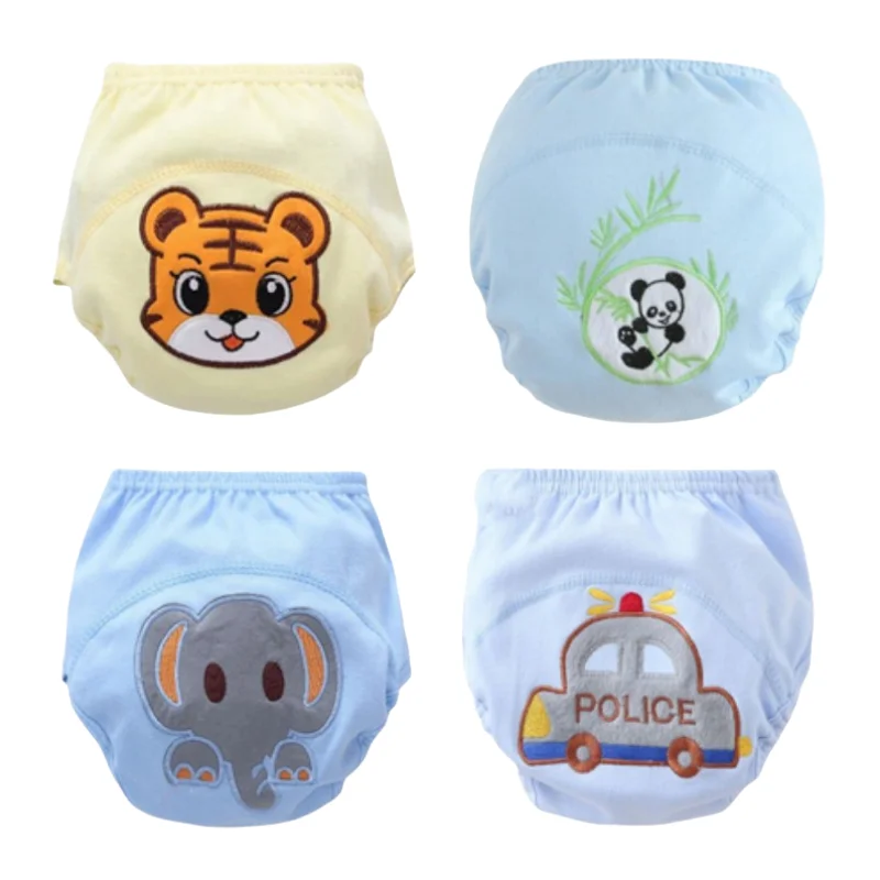 

4pc/lot Baby Washable Diapers Underwear/Cotton Breathable Underwer Training Pants 90/100