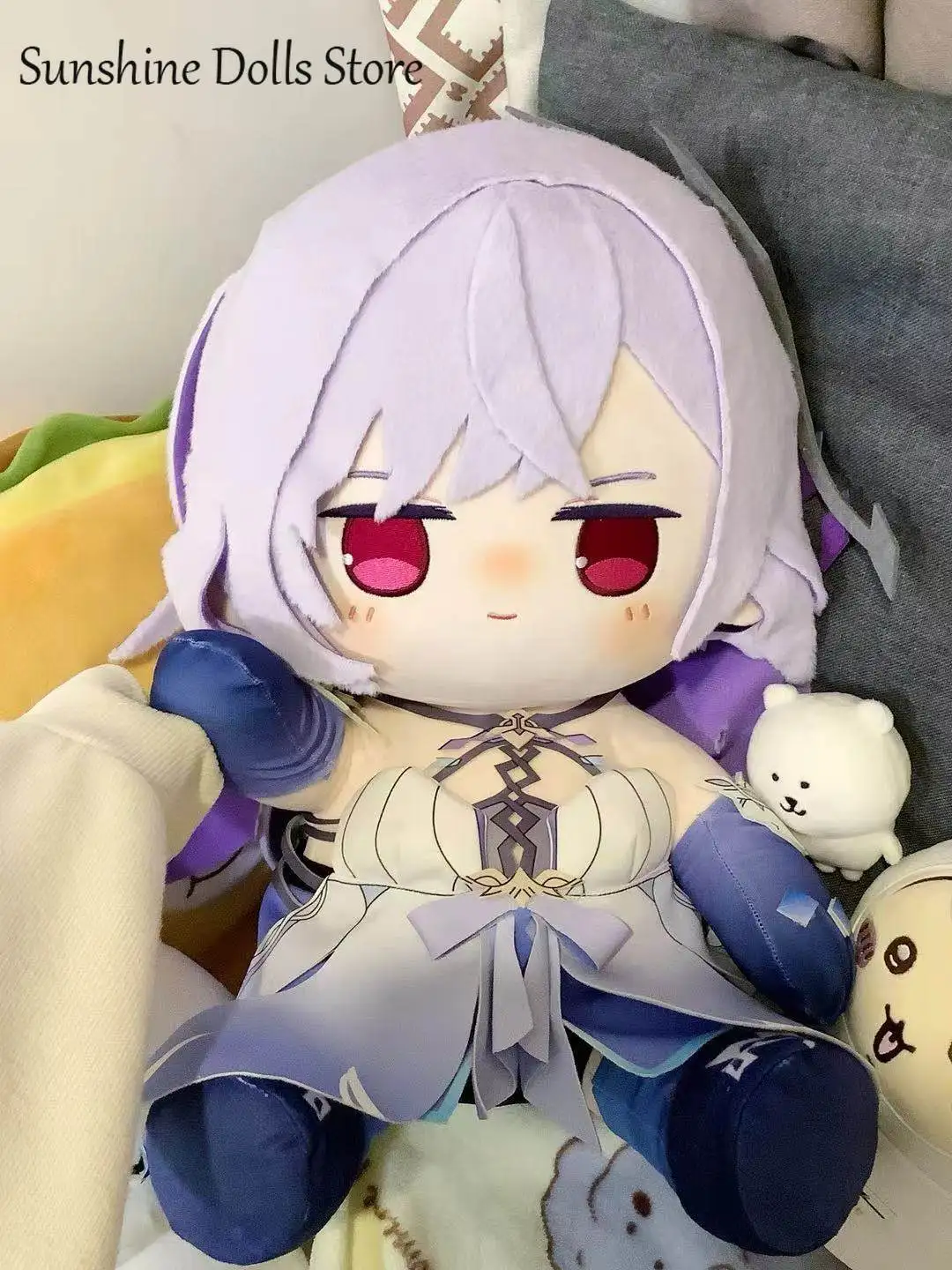 

40cm Game Skirk Genshin Impact Kawaii Sitting Posture Figures Plush Doll Body Dress Up Cotton Plushie Pillow Toys XMAS Gift