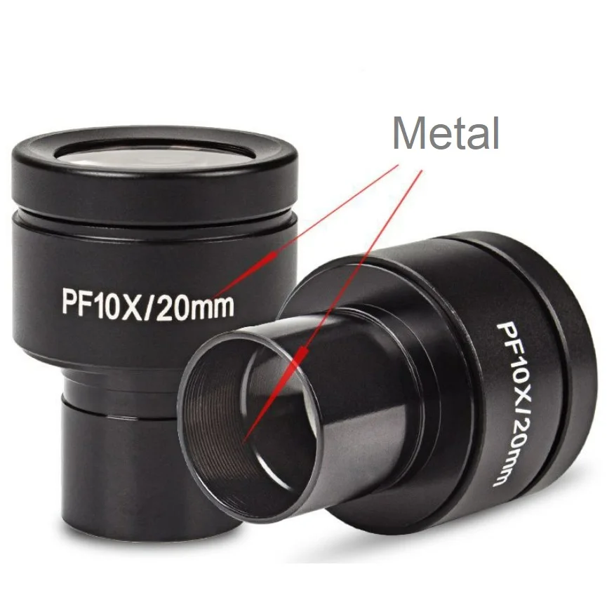10X 18mm 20mm Biological Binocular Microscope Eyepiece Plane Cocular Wide Angle Eye Glass Ocular Lens 23.2mm Mount for Lab XSP