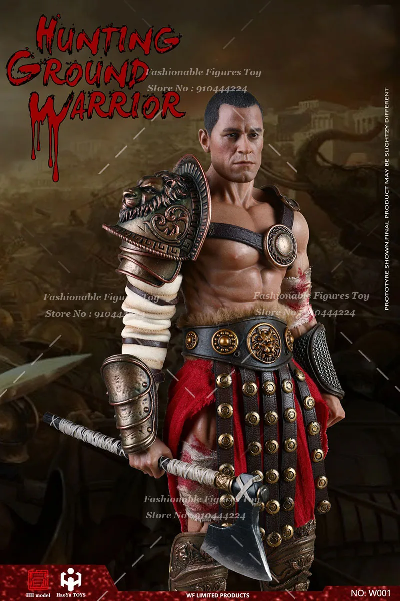 Hhmodel & Haoyutoile-W001 1/6 Gladiator Imperial Legion Hunting Ground Fighter Weapon, Shield 12 "Action Figure Model Solider