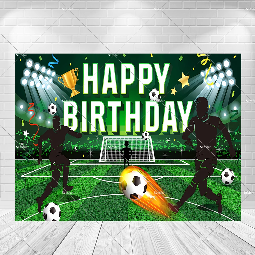 كرة القدم موضوع التصوير خلفية كرة القدم أطفال بنين عيد ميلاد الطفل دش حزب خلفية الصورة استوديو الدعامة مخصصة
