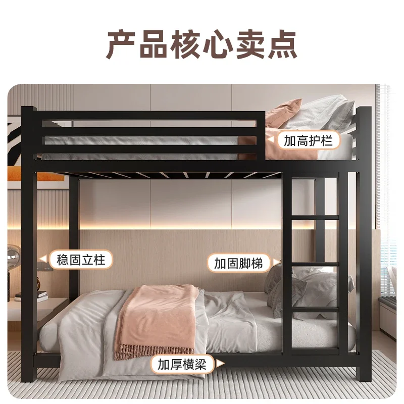 Upper and lower bunk beds Upper and lower beds Wrought iron small apartment Adult staff Student dormitory