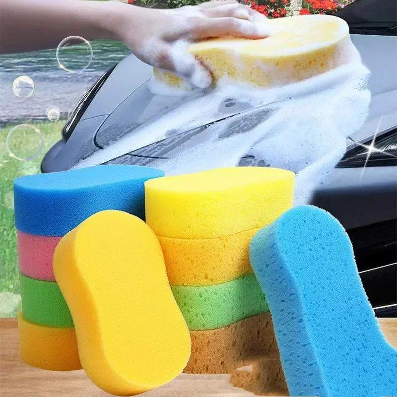 

1/2/3/4PCS Car Wash Sponge Large Honeycomb 8 Compressed Sponge Block High Density Car Wipe Waxing Sponge Wipe Car Cleaning Tools