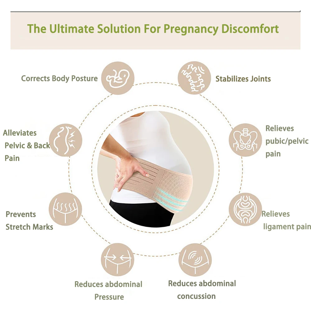 Adjustable Pregnancy Belly Support Band,Pregnancy Belly Support Band | Maternity Belt | For All Stages of Pregnancy & Postpartum