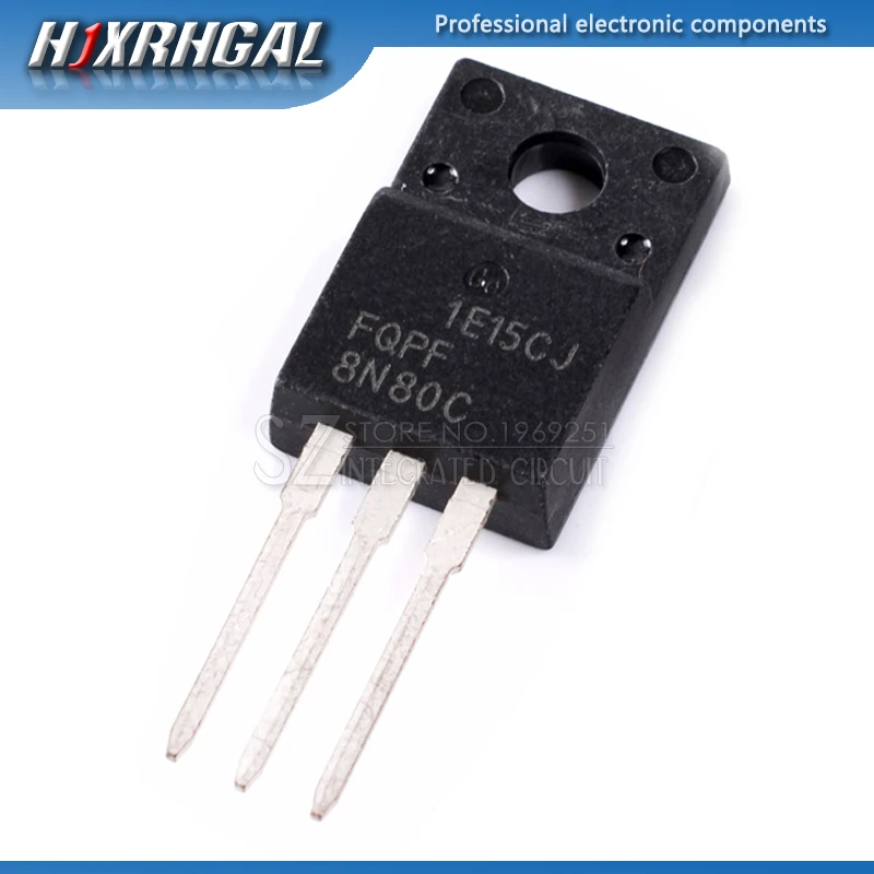 10pcs FQPF8N80C 8N80C TO-220F 8N80 TO220F