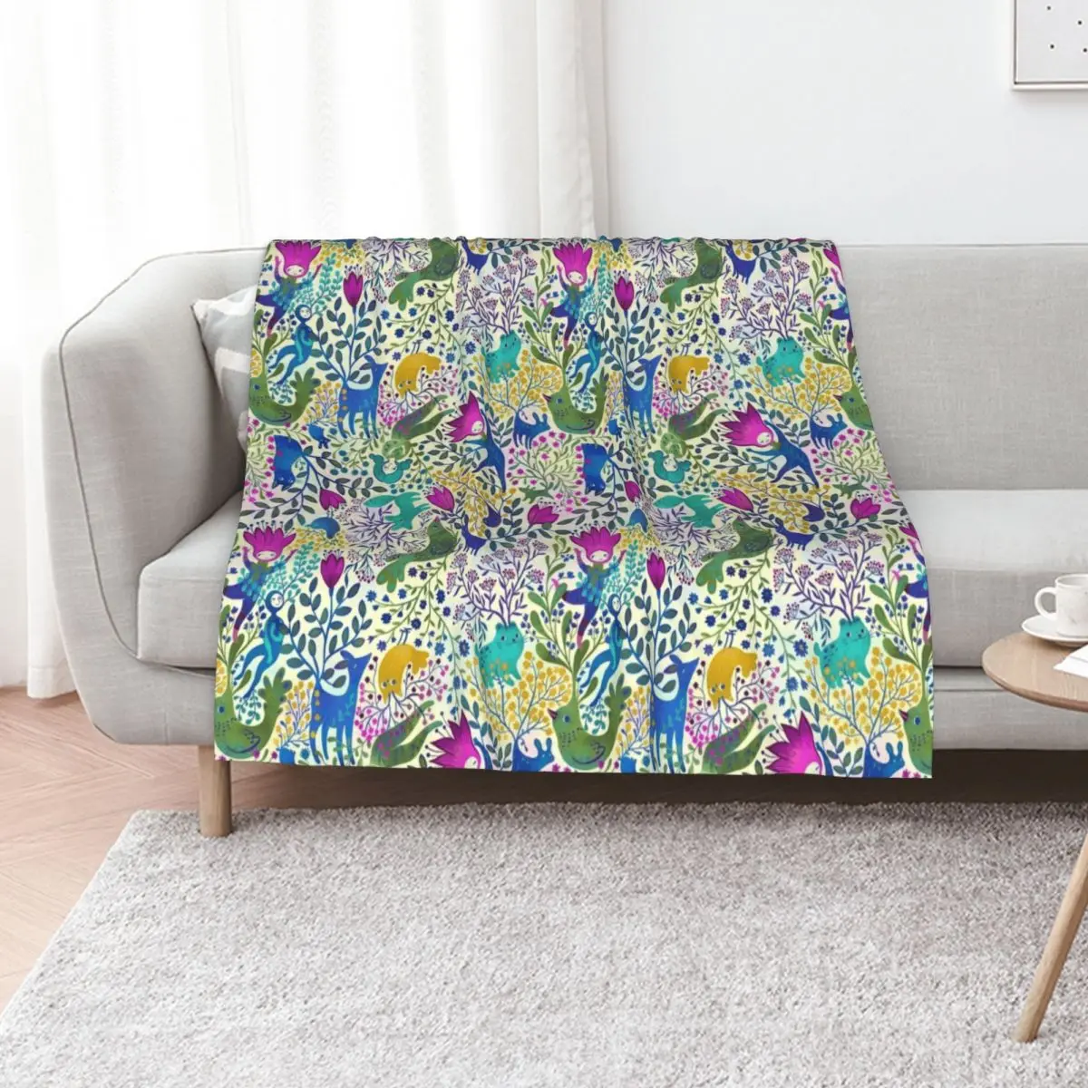 Jewel tone design Throw Blanket Travel for sofa Giant Sofa Luxury for babies Cute Blankets