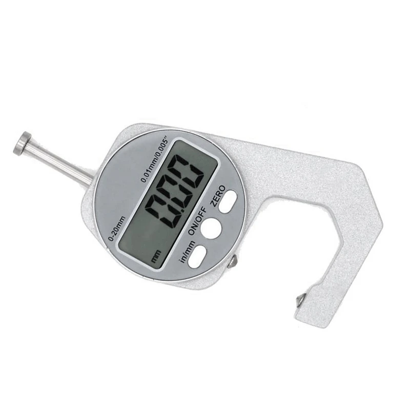 Digital Display Thickness Gauge Electronic LCD Micrometer Metric Wall Thickness Measurement Tools 0-20Mm