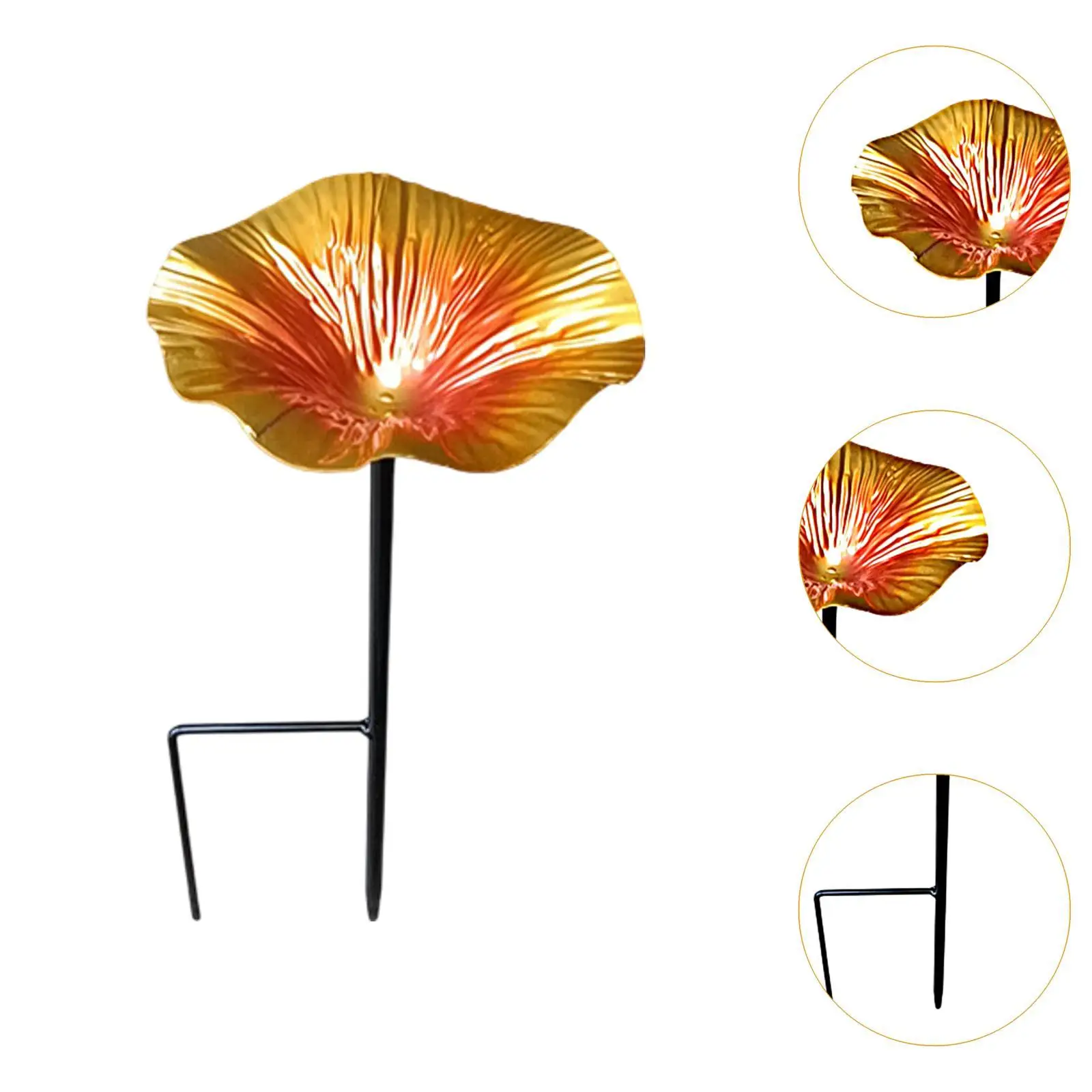 Garden Bird Bath with Detachable Pole And Ground Stake for Bird Feeders