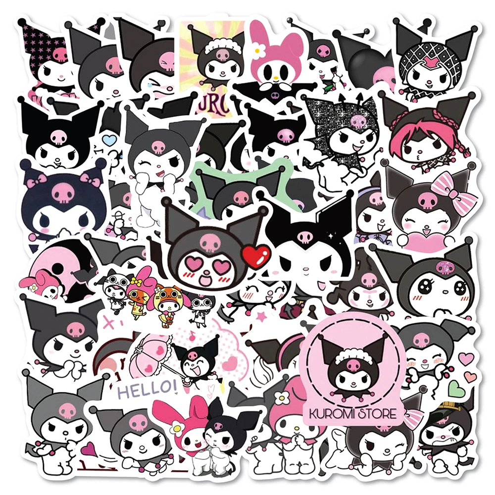 

10/30/50pcs Sanrio Kuromi Graffiti Stickers for Kids Cute Cartoon Decals Toy Gift DIY Phone Guitar Stationery Cute Sticker Packs