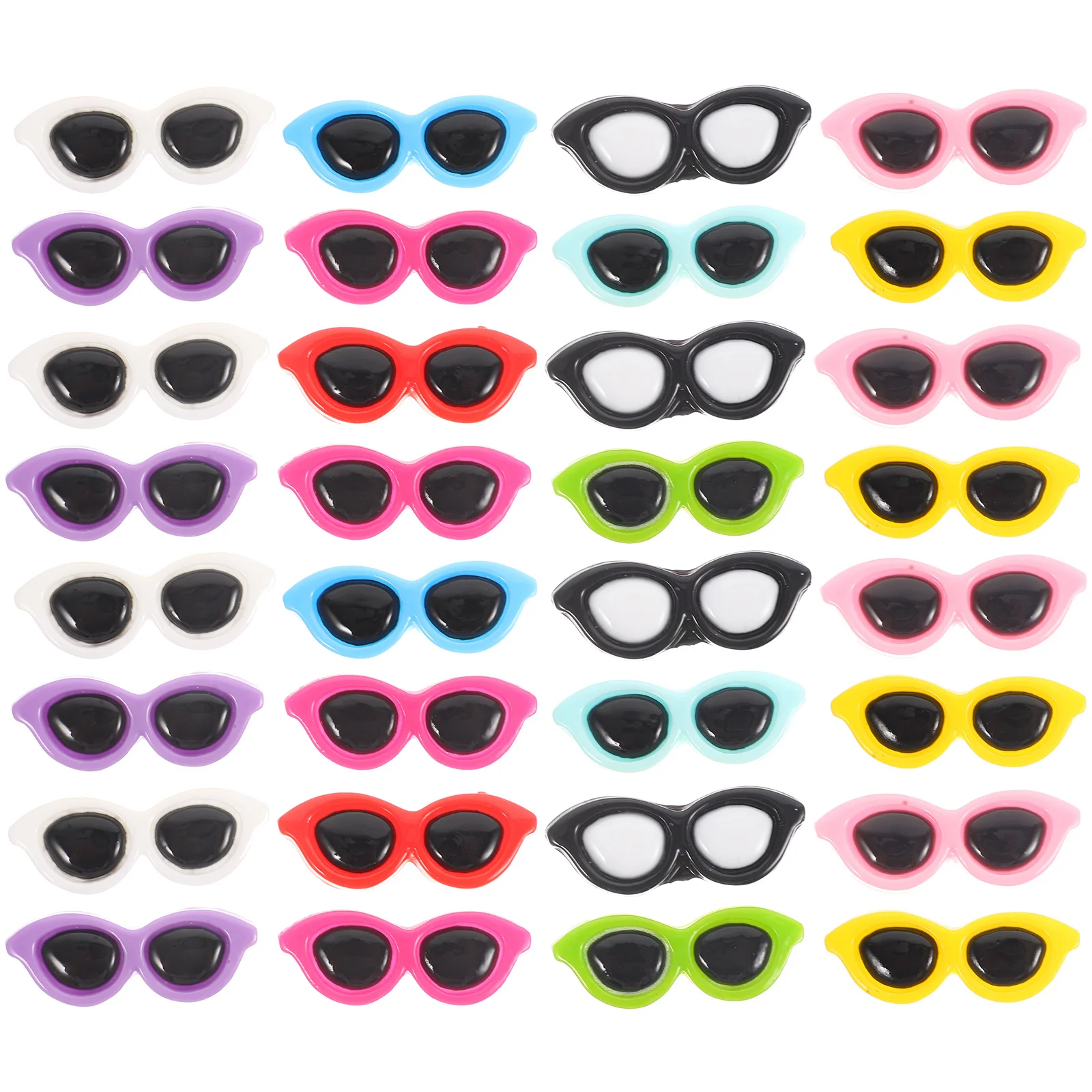 50 قطعة شكل نظارات الراتنج سحر DIY بها بنفسك جراب هاتف ديكور دبوس الشعر لوازم الحرفية الزينة مصغرة الملحقات الأنيقة