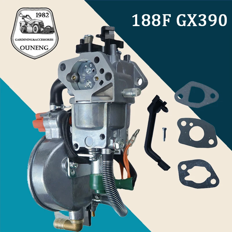 

Carburetor For Honda GX390 GX340 4.5‑5.5KW 188F Petrol Gas Small Engines Generator Dual Fuel Carburetor Manual Choke