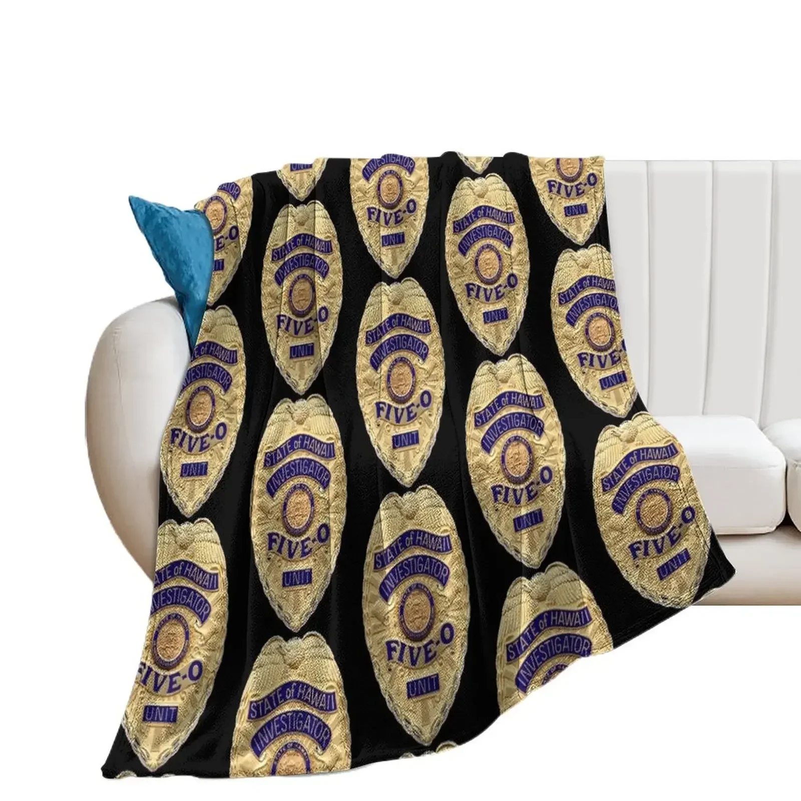 Hawaii five 0 badge Throw Blanket wednesday Softest anime Blankets