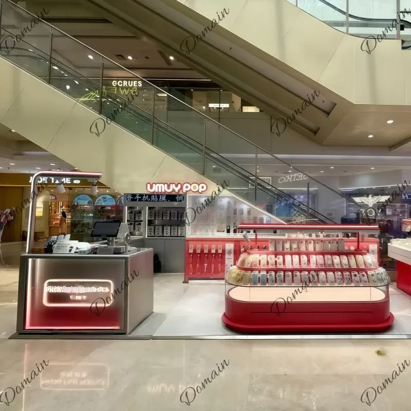 81 N Mobile phone film display cabinet, shopping mall multi-point counter, mobile phone case pendant, Nakajima station cashier